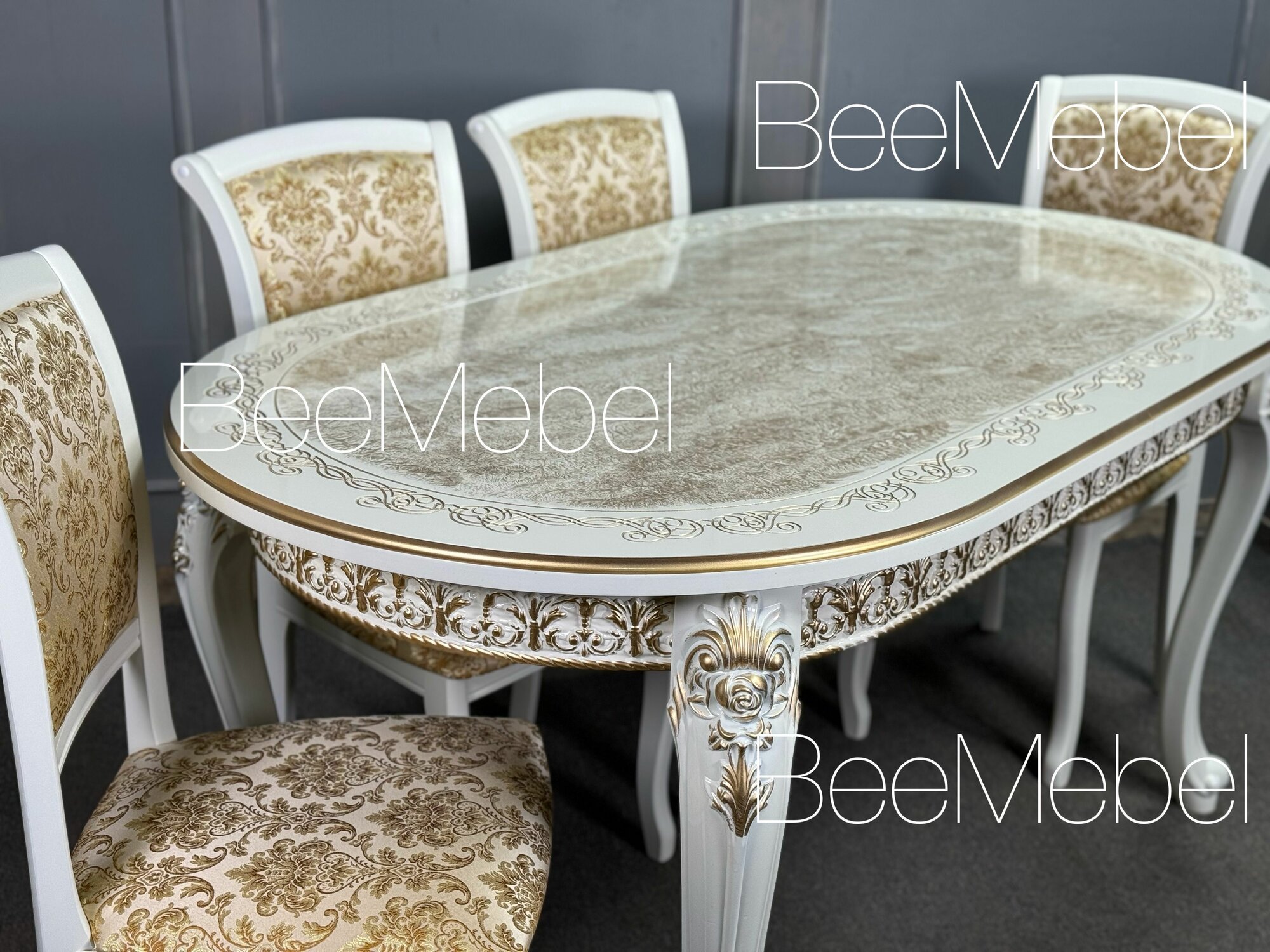 Обеденная группа, стол и 4 стула — фото 1