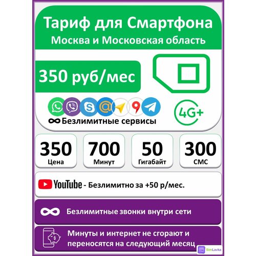 Sim карта с выгодным тарифом для Москвы и МО sim карта tele2 с тарифом игровой с саморегистрацией