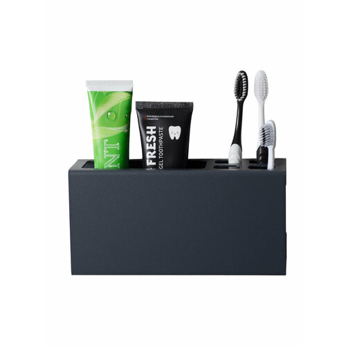 Настенный держатель для зубных щеток Barba, серый матовый