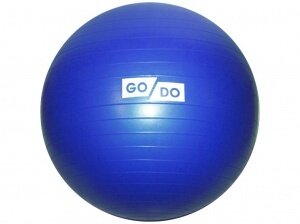 Мяч для фитнеса Anti-burst GYM BALL матовый. Диаметр 65 см: FB-65 1000 г (Синий)