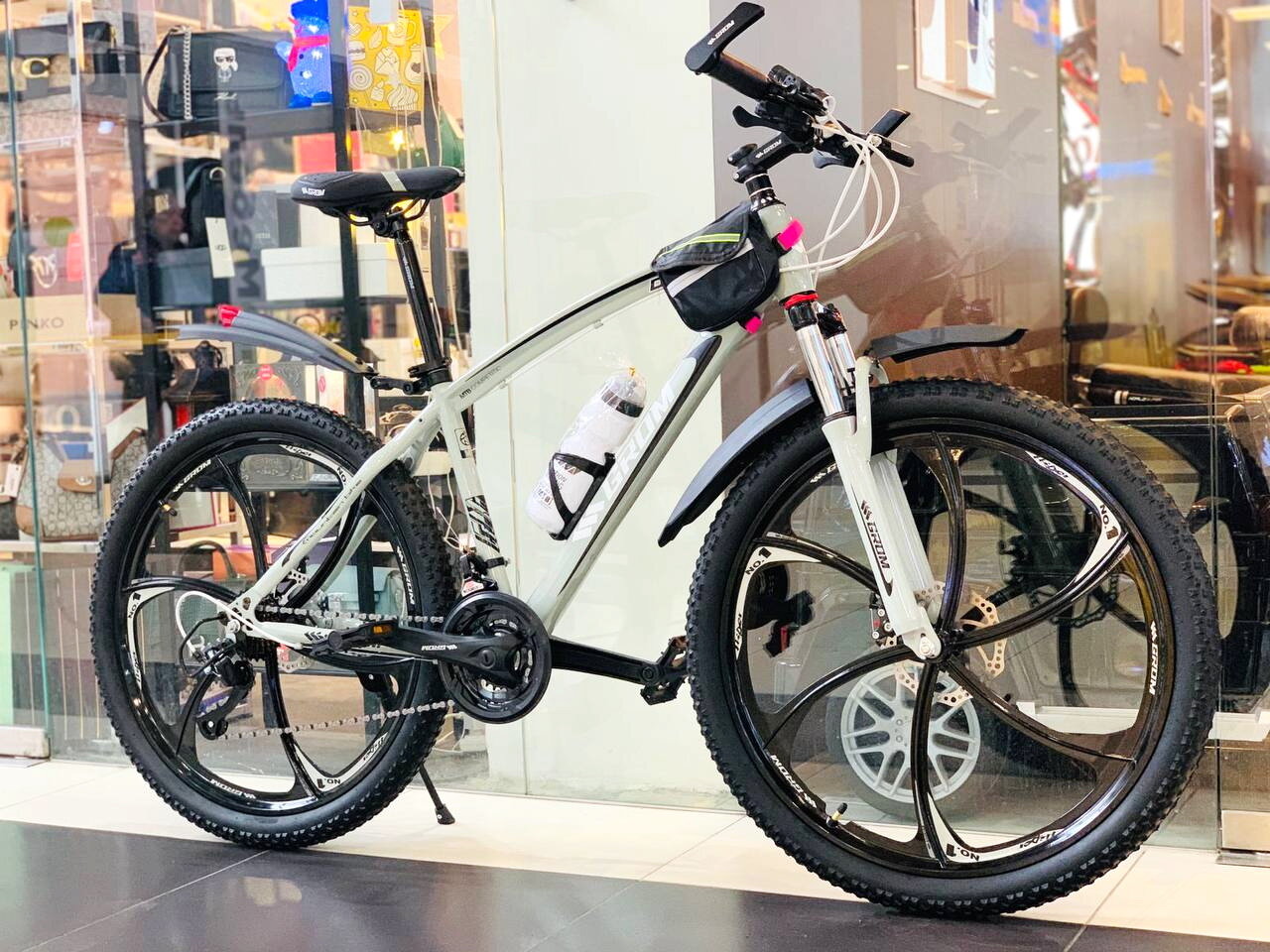 фото Горный велосипед на дисках GROM, городской, 26 дюймов / взрослый, мужской и женский для прогулки / скоростной, спортивный велик для подростков желтый