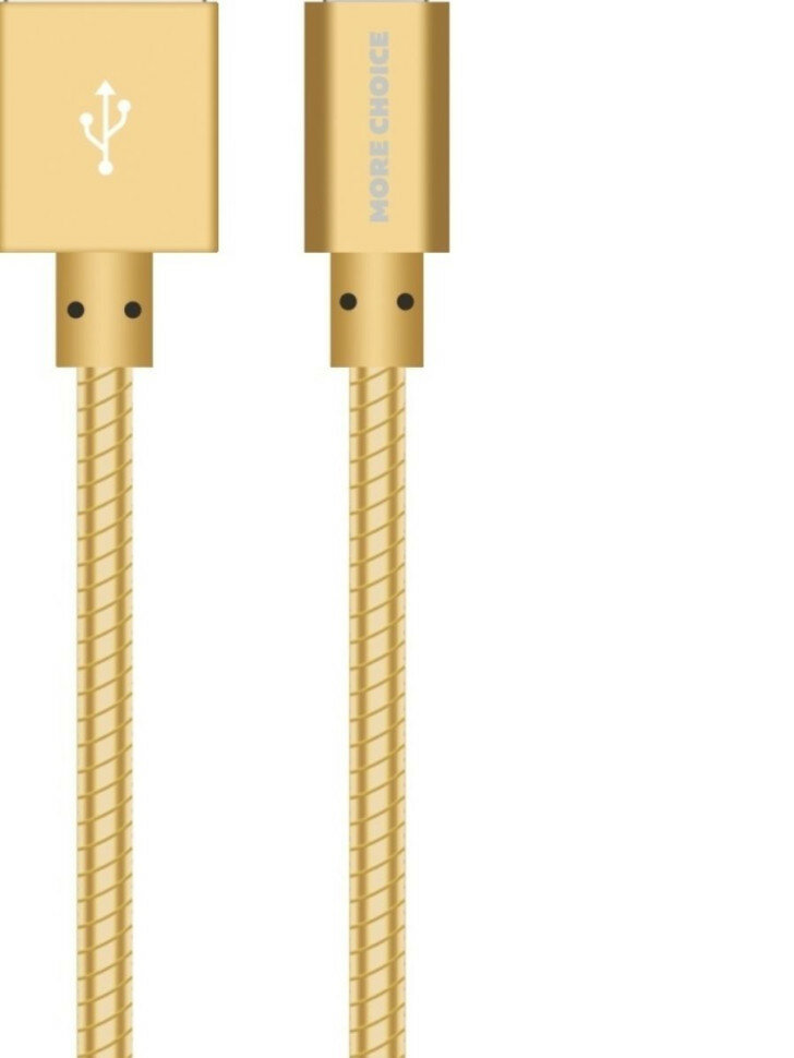 Дата-кабель More choice USB 2.1A для Type-C K31a металл 1м (Gold) - фото №13