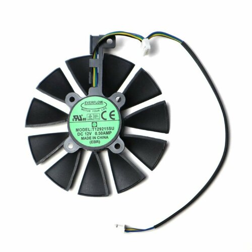 Вентилятор для видеокарт ASUS 88 мм DUAL длинный кабель, 5 штук 95mm pld10010s12h t129215sm 0 30amp rx580 fan for asus arez radeon rx 580 dual oc graphics card cooling fan