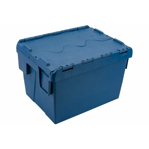 Sembol Plastik Ящик п/э 400x300x264 сплошной синий с крышкой 21815