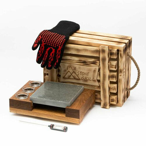Подарочный набор 5 предметов. Каменный гриль 