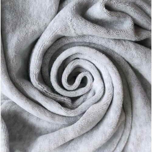 Мех искусственный (плюш) серый для пошива игрушек, одежды, обивки мебели / высота ворса 1,5 мм, 150х50 см