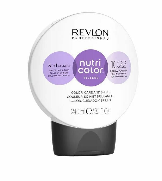 Revlon Nutri Color Creme. крем-краска для прямого окрашивания, 1022 Интенсивная платина, 240 мл