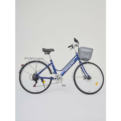 Прогулочный велосипед Team Klasse E-2-A, синий, диаметр колес 26 дюймов