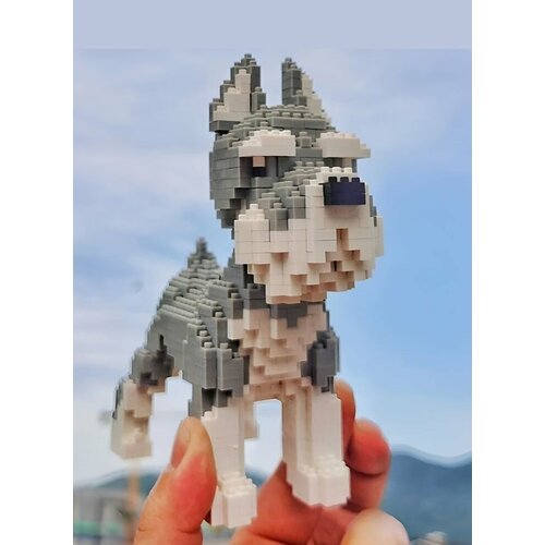 Конструктор 3D из миниблоков RTOY Любимые собачки Шнауцер Макс 900 элементов - JM6618-1