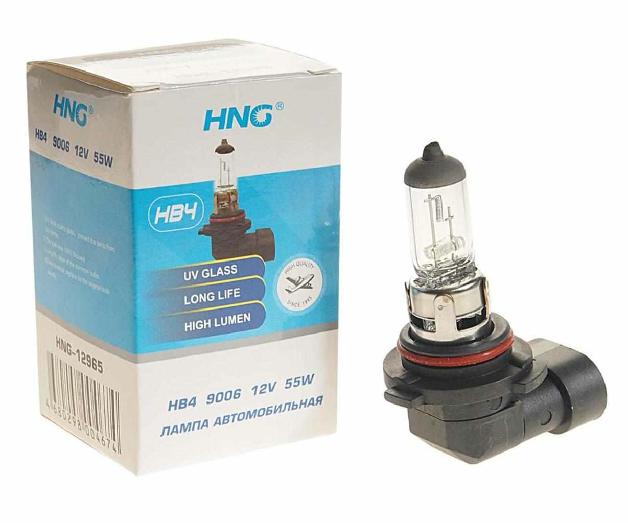 Лампа 12V HB4 55W P22d Long Life, 12965, HNG