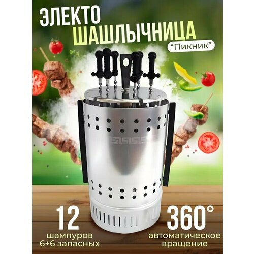 Электрошашлычница Пикник ЭШВ-125220 12 шампуров 5475₽