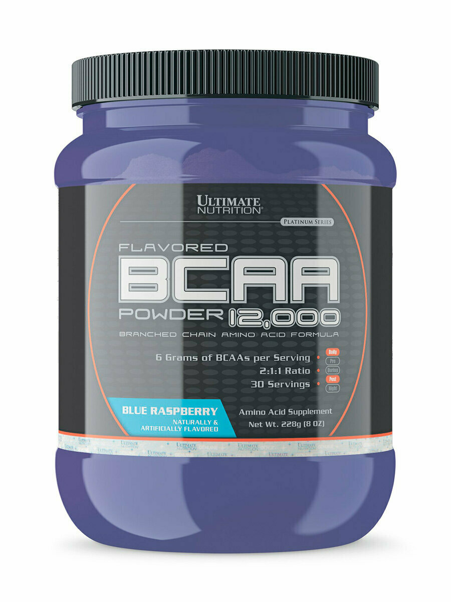 BCAA для спортсменов Ultimate Nutrition BCAA 12,000 Blue Raspberry 228g