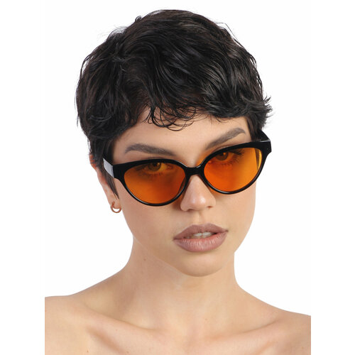 Солнцезащитные очки Pretty Mania оранжевый черный 720₽