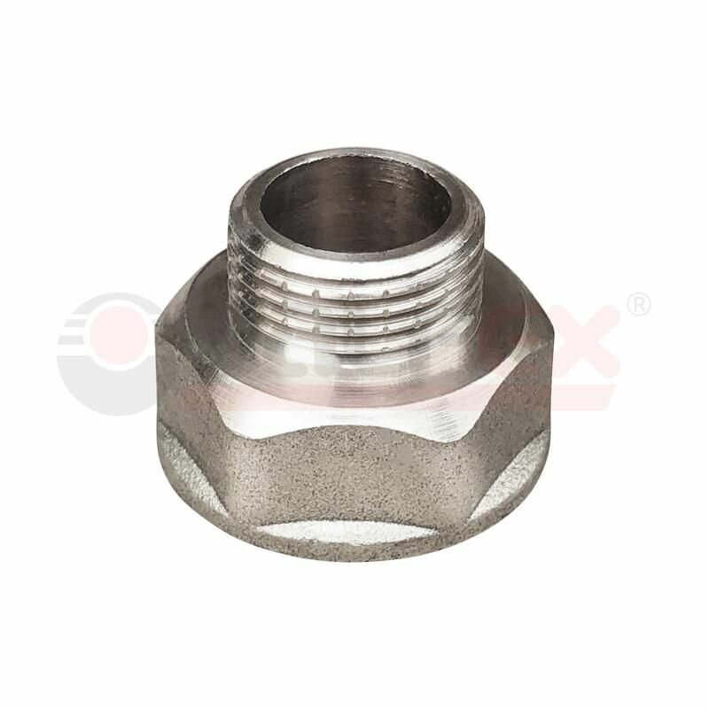 Переходник никелированный ВР 1/2дюйм-НР 1/4дюйм (400/10) VALFEX VF.592. N.012.014