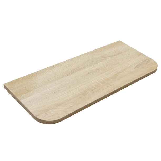 фото Полка мебельная ЛДСП elemento закругленная 250х600х16 мм дуб сонома