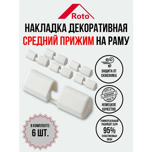 Накладка декоративная средний прижим на раму белая 370₽