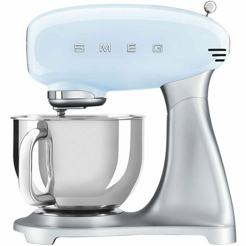 Планетарный миксер SMEG SMF02PBEU, пастельный голубой миксер smeg smf03 голубой