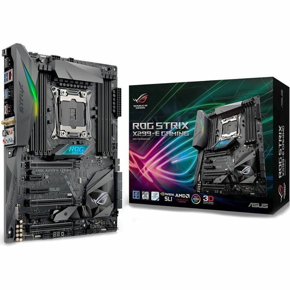 ASUS Материнская плата ASUS ROG STRIX X299-E GAMING II LGA2066 ATX 8xDDR4 3xPCIEx16 PCIEx4 PCIEx1 3xM.2 GLAN 2.5GLAN WIFI RTL {5} (473231) ROG STRIX X299-E GAMING II