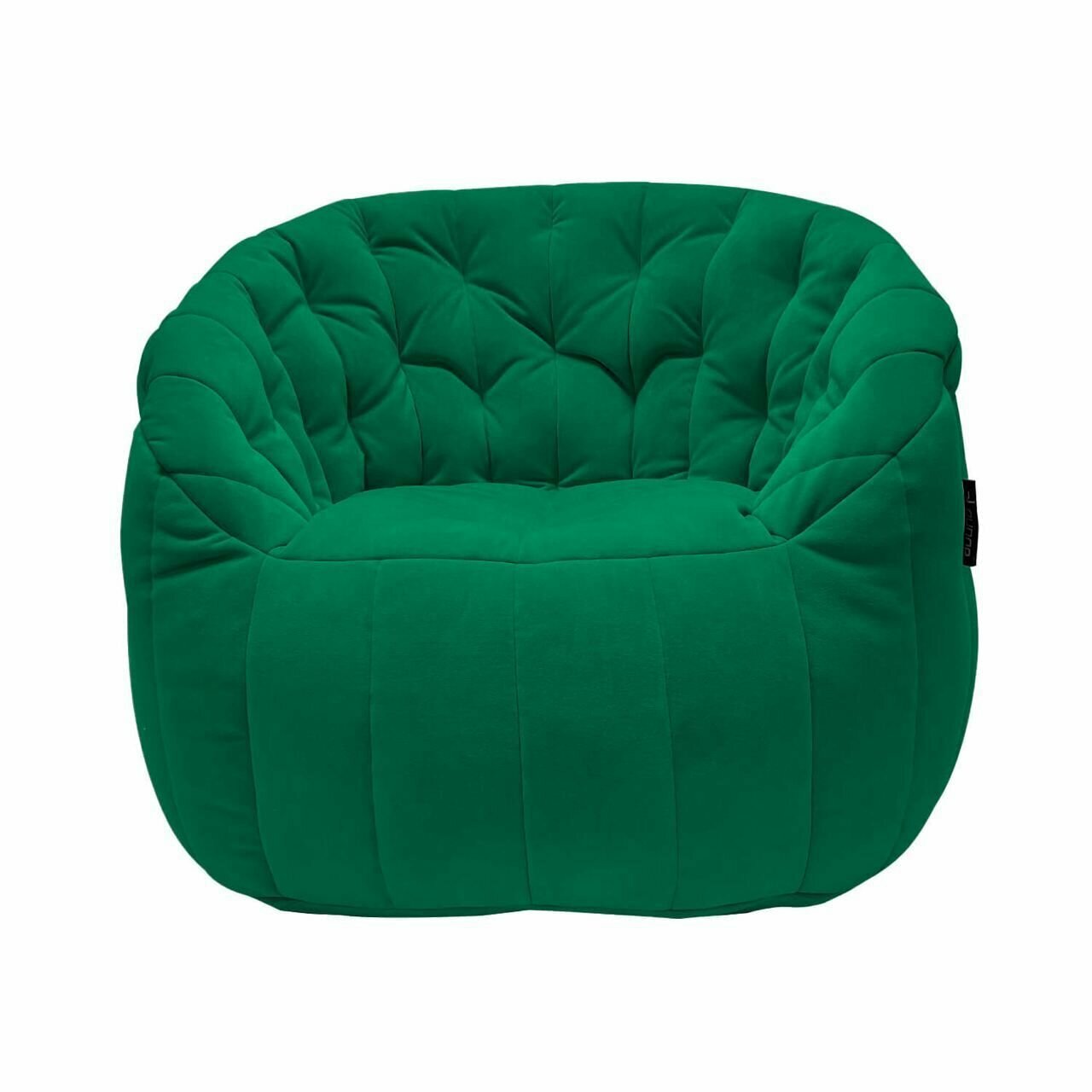 фото Бескаркасное дизайнерское кресло для отдыха aLounge - Butterfly Sofa - Forest Green (велюр, изумрудный) - лаунж мебель в гостиную, спальню, детскую, офис, на балкон