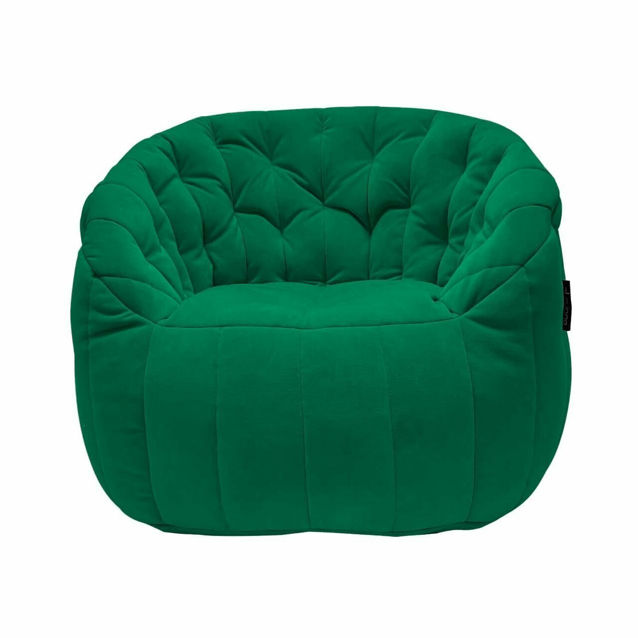 Бескаркасное дизайнерское кресло для отдыха aLounge - Butterfly Sofa - Forest Green (велюр, изумрудный) - лаунж мебель в гостиную, спальню, детскую, офис, на балкон