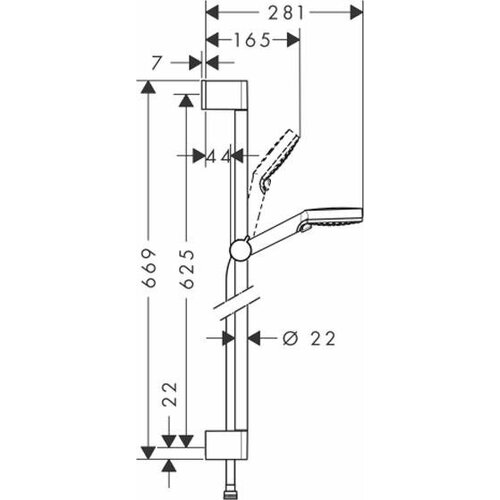 Душевой гарнитур Hansgrohe Crometta 1jet 650 26533400