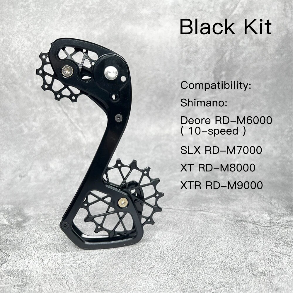 Задний переключатель Mtb, колеса шкива для Shimano, 11-скоростной переключатель, большой подшипник для Deore XT SLX XTR M7000 M8000 M9000, 05-Black Kit
