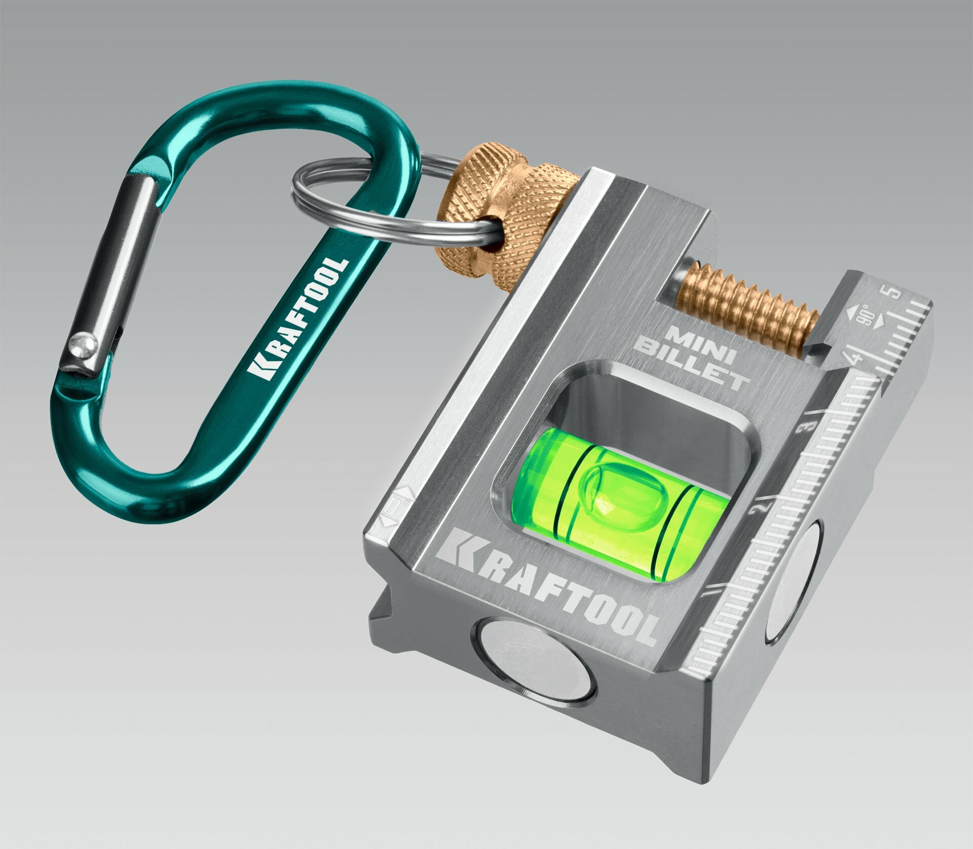 Брусковый магнитный уровень KRAFTOOL MINI BILLET 50 мм — фото 1