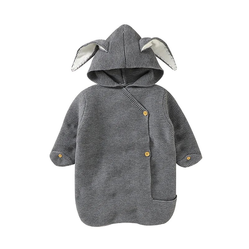 Спальный мешок Wugugu трикотажный с кроличьими ушками, 3M, Серый