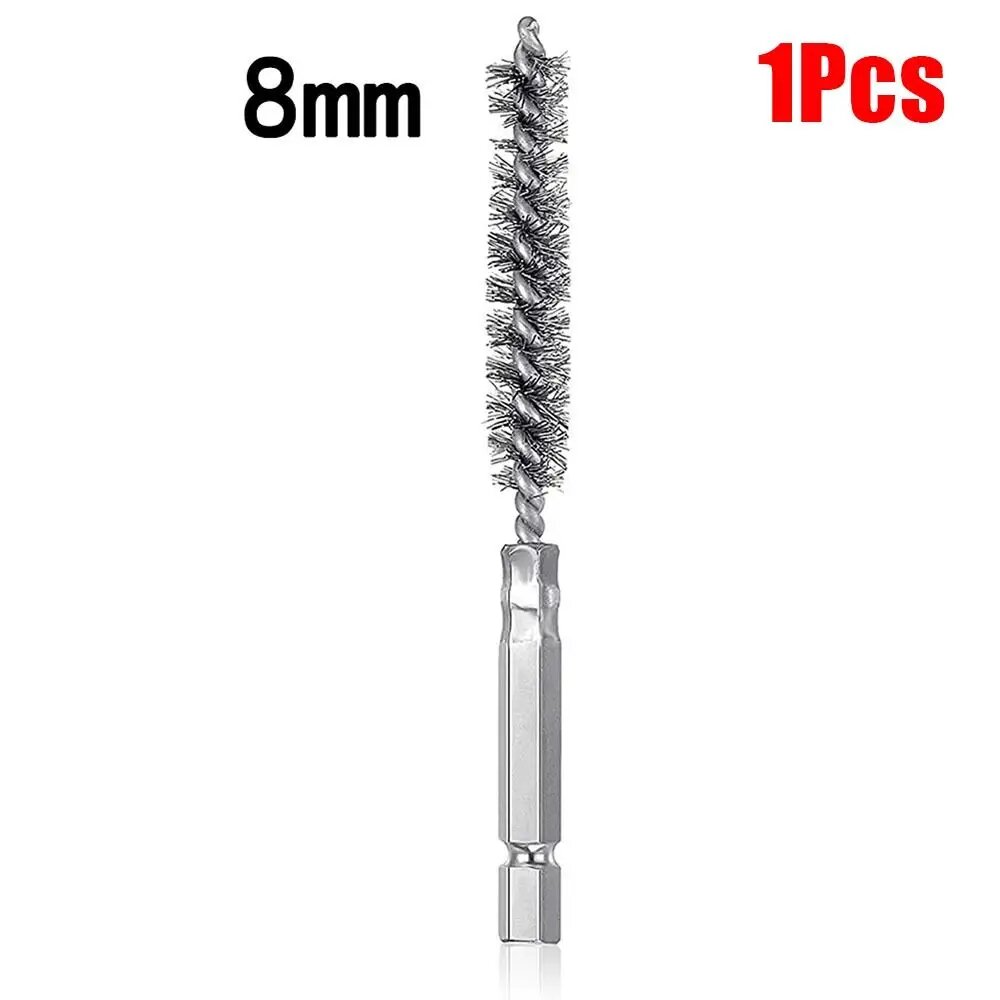 1/6 шт щётка из нержавеющей стали с ручкой 8-19 мм 8mm