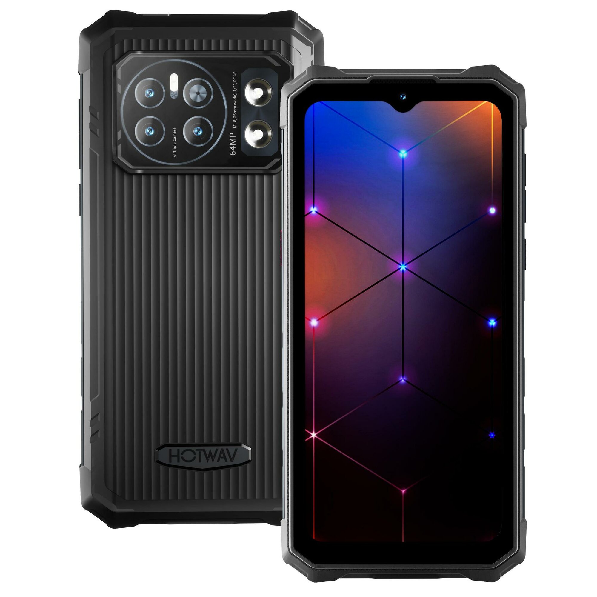 Смартфон HOTWAV Cyber 13 Pro Rugged Smartphones Black/orange, 20 (12+8)ГБ + 256 ГБ, 6,6' — фото 1