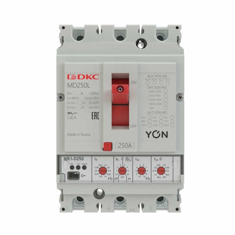 Силов. автомат. выкл. 3-пол. (3P) 250А электр. расц. 40кА MD250N-MR1 YON DKC