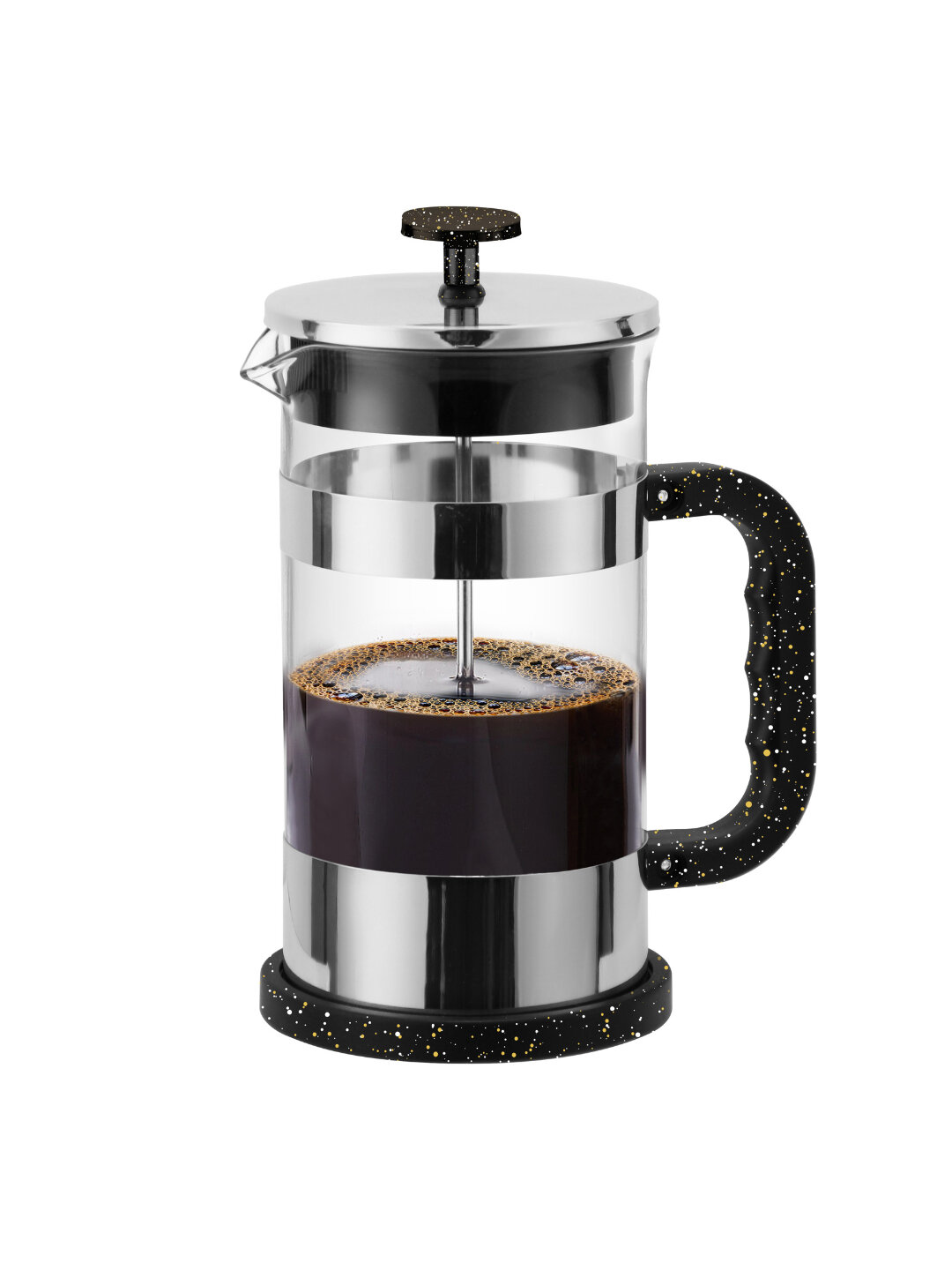 Haus Roland Френч-пресс для чая и кофе, 1000 мл, 4 цвета - Черный