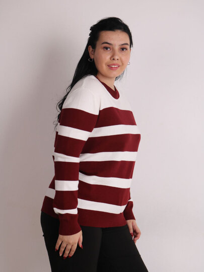 Свитер , размер OneSize, бордовый — фото 1