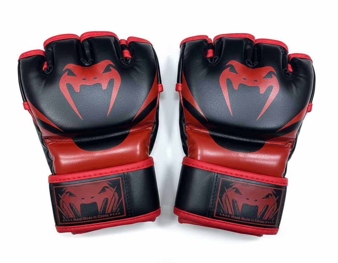 Профессиональные перчатки ММА (Venum Design): Грэпплинг, Спарринг, Тренировки. Защита Запястья.
