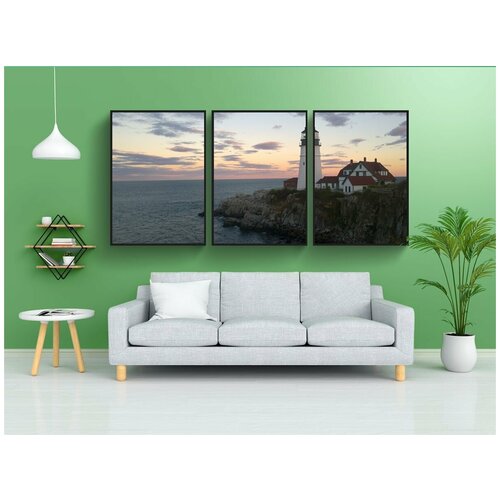 фото Набор модулных постеров для интерьера "мыс элизабет, мэн, соединенные штаты америки" 60x90 см. в тубусе, без рамки lotsprints