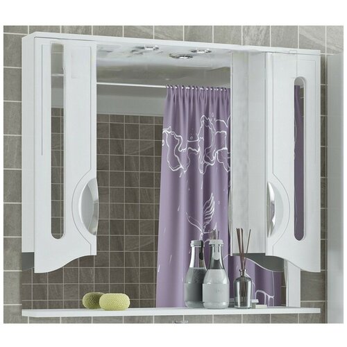 Зеркало-шкаф Francesca Инфинити 100 2С белый 2 шкафа