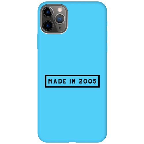 Силиконовый чехол на Apple iPhone 11 Pro Max / Эпл Айфон 11 Про Макс с рисунком 2005 Soft Touch голубой силиконовый чехол на apple iphone 11 эпл айфон 11 с рисунком 2005 soft touch голубой