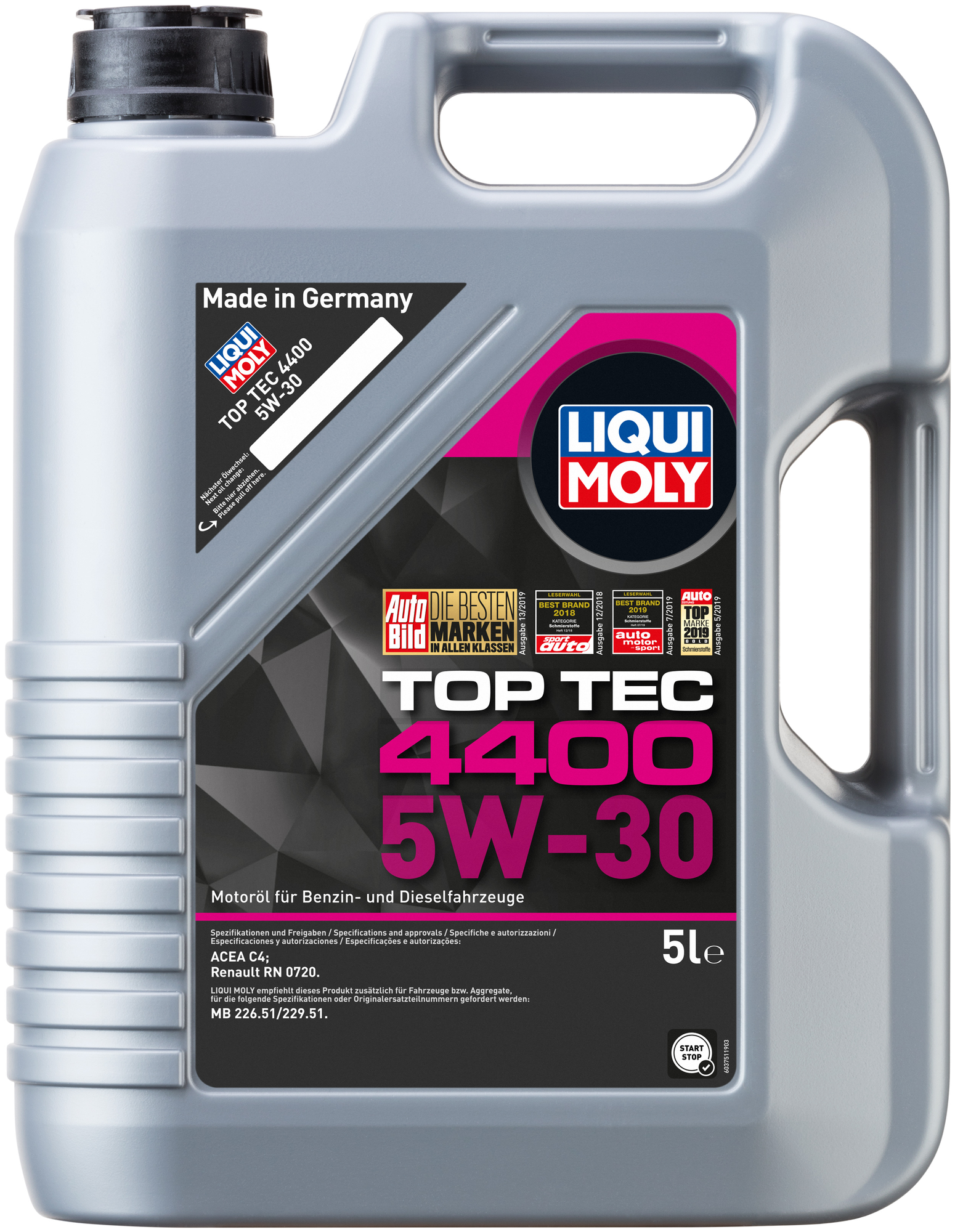 Синтетическое моторное масло LIQUI MOLY Top Tec 4400 5W-30