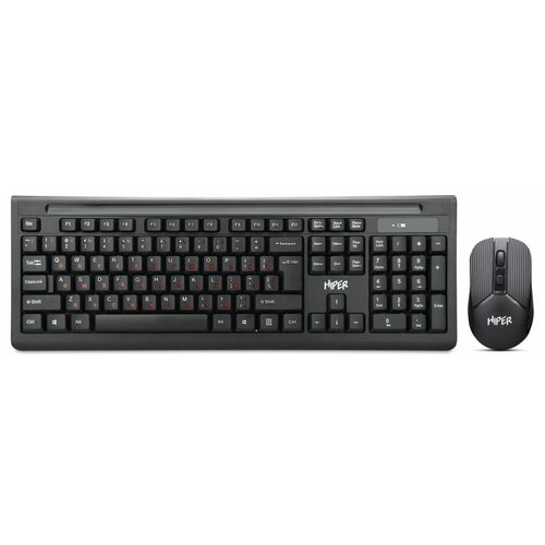 Клавиатура + мышь Hiper OSW-2000, беспроводная, USB, черный (OSW-2000)