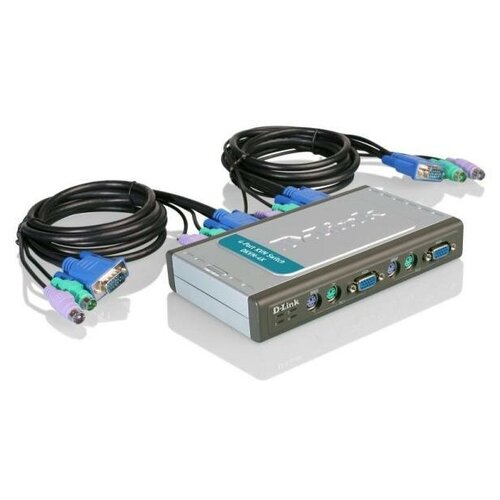 D-Link KVM-переключатель D-link DKVM-4K/B3A 4-портовый KVM-переключатель с портами VGA и PS/2