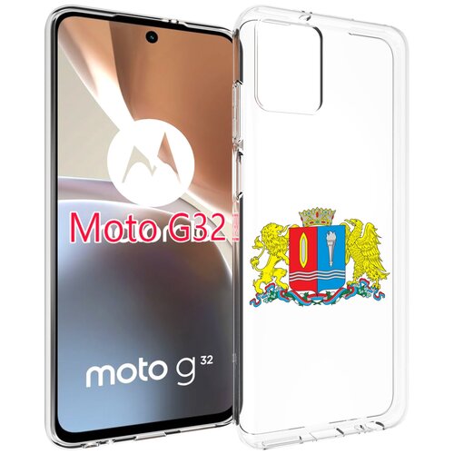 Чехол MyPads герб-иваноской-области для Motorola Moto G32 задняя-панель-накладка-бампер