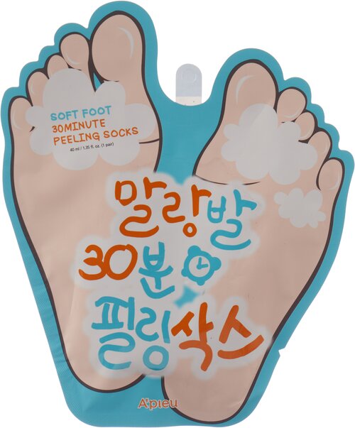 APIEU Пилинг-носочки Soft Foot 30 Minute Peeling Socks, 40 мл