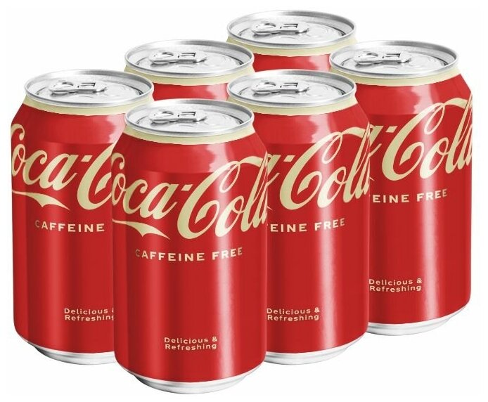 Газированный напиток Coca-Cola Caffeine Free, США, 0.355 л, металлическая банка, 6 шт. - фотография № 5