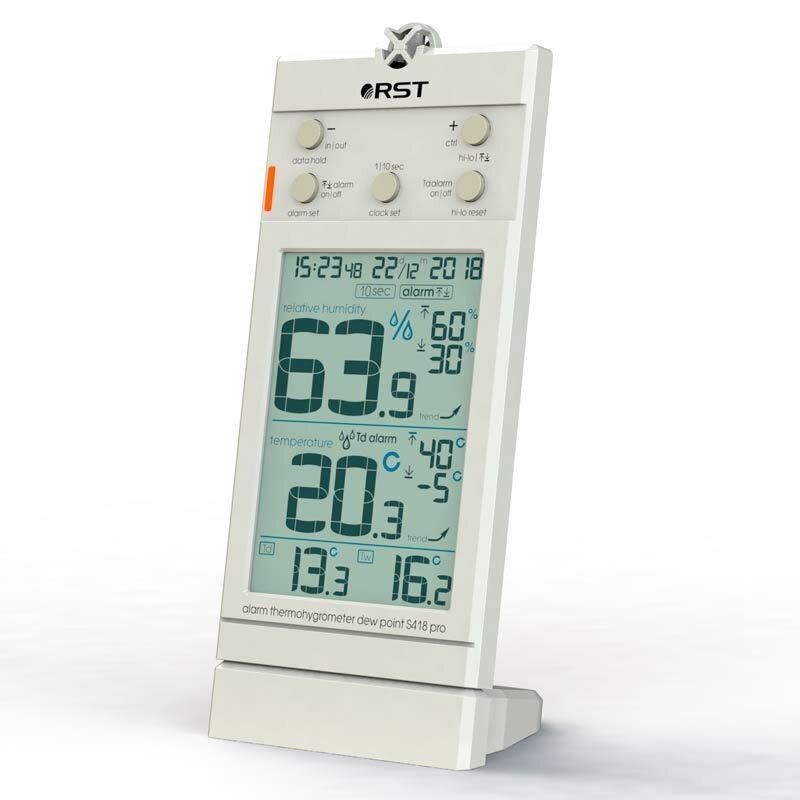 Электронный термогигрометр RST S418 pro, Белый внесен в Госреестр СИ РФ