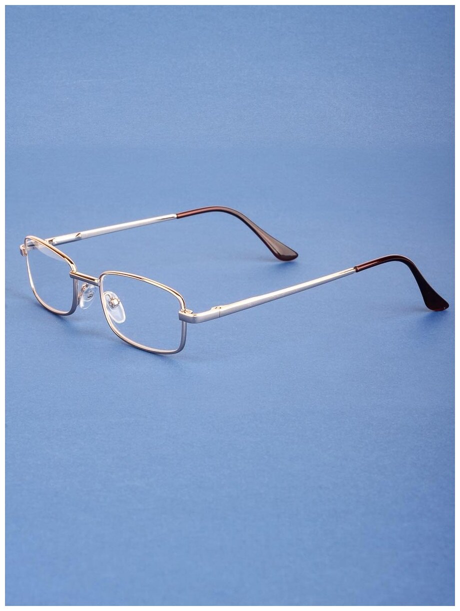 Готовые очки для чтения золотистые с диоптриями +5.50 футляр