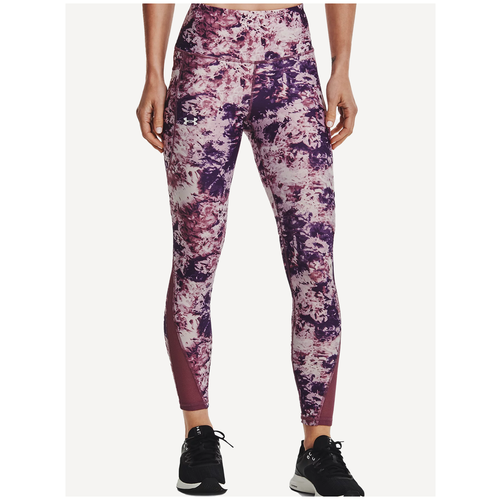 Леггинсы Under Armour UA HG Armour Leggings Grey (XL) бежевый/розовый/фиолетовый  