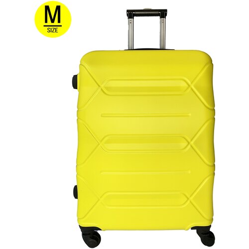 фото Чемодан, средний размер (м) 60 л, съемные колеса, кодовый замок. цвет - желтый твой чемодан