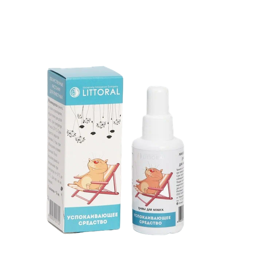 Витамины Littoral успокаивающее средство для кошек 50 мл природное успокаивающее средство здравсити пустырник 50 шт