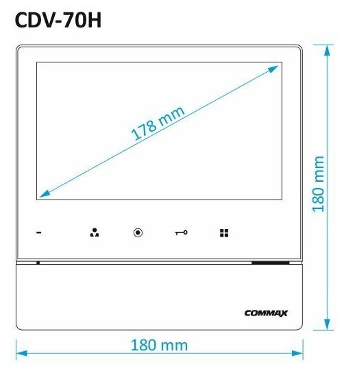 Комплект видеодомофона и вызывной панели Commax CDV-70HM2(White)/AVC305 . - фотография № 3