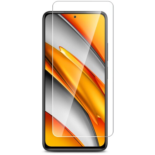 Защитное стекло на Xiaomi Poco F3 ( Ксиоми Поко Ф3 ) гибридное - пленка + стекловолокно на Экран прозрачное полноклеевое тонкое Hybrid Glass Brozo
